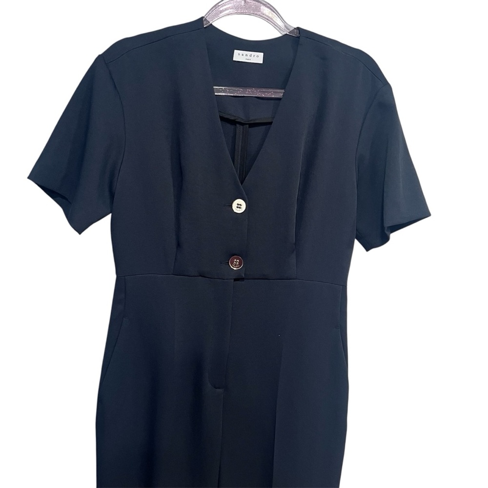 Sandro Paris Willy button jumpsuit size 40 - Picture 5 of 15